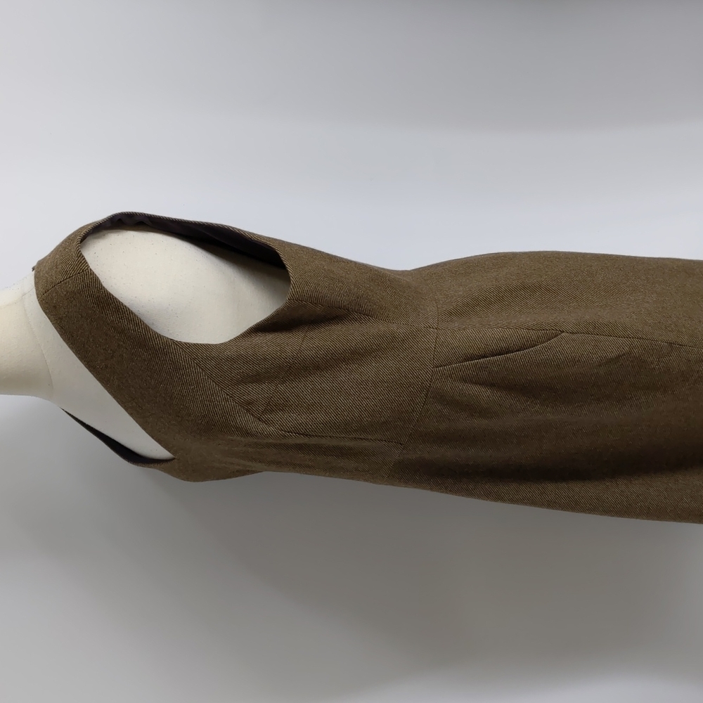 LK Bennett Olive Green Wool Sheath Dress - Picture 4 of 7
